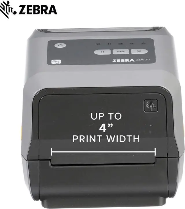Alt view image 3 of 7 - Ze bra ZD620t Thermal Transfer Desktop Printer 203 dpi Print Width 4 in Ethernet Serial USB ZD62042-T01F00EZ