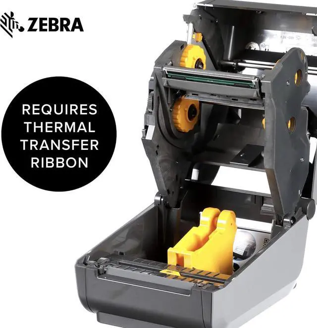 Alt view image 4 of 7 - Ze bra ZD620t Thermal Transfer Desktop Printer 203 dpi Print Width 4 in Ethernet Serial USB ZD62042-T01F00EZ