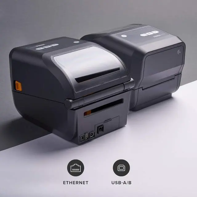 Alt view image 2 of 7 - Ze bra ZD420t Thermal Transfer Desktop Printer 300 dpi Print Width 4 in Ethernet USB ZD42043-T01E00EZ