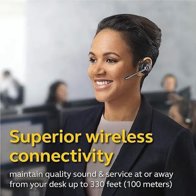 Alt view image 2 of 6 - Jabra Engage 65 Wireless Headset, Mono  Telephone Headset with Advanced Noise-Cancelling Microphone, All Day Battery Life