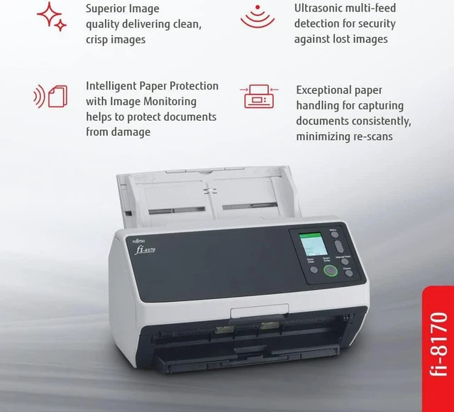 Alt view image 2 of 6 - FUJITSU FI-8170 ADF DOC SCANNER 70PPM