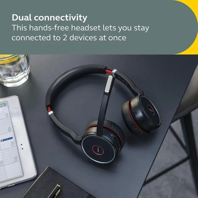 Alt view image 6 of 7 - Jabra Evolve 75 SE - MS Stereo Wireless Headset/Music Headphones Black
