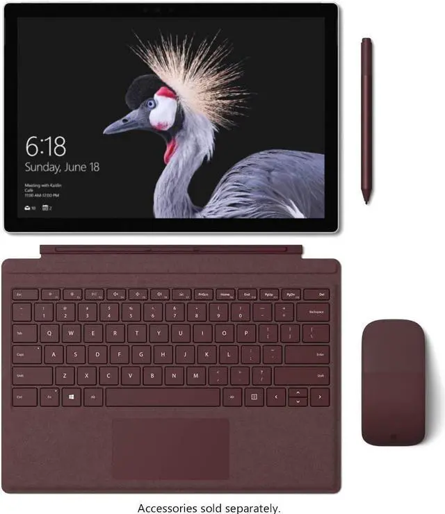 Alt view image 6 of 6 - Microsoft Surface Pro, Model 1796 (FKG-00001) Intel i7, 8GB RAM, 256GB SSD, 12.3inch PixelSense Multi-Touch, Win10 Pro
