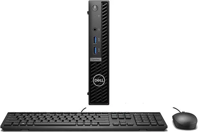 Alt view image 2 of 2 - Dell OptiPlex 7010 Micro Business Mini Desktop (Intel i5-13500T vPRO 14-Core, 16GB RAM, 256GB PCIe SSD, Intel UHD 770, RJ-45, HDMI, DP, Black, USB Keyboard, USB Mouse, Win 10 Pro)