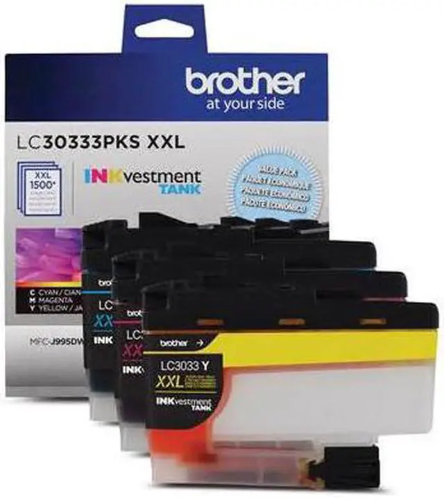 Alt view image 10 of 20 - Brother LC30333PKS Super High Yield Ink Cartridge - Combo Pack - Cyan/Magenta/Yellow