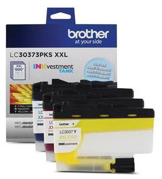 Alt view image 12 of 20 - Brother LC30373PKS INKvestment Tank Super High Yield 3 Pack of Color Ink (C/M/Y) Cyan/Magenta/Yellow