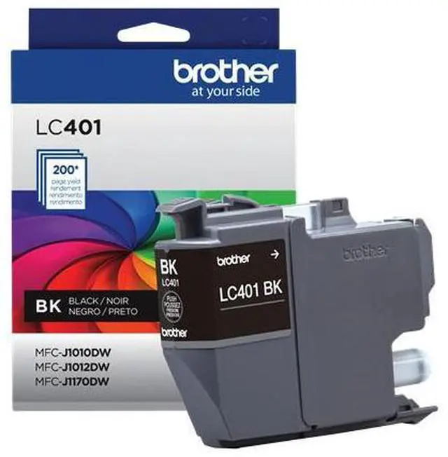 Alt view image 3 of 8 - Brother LC401 Black Standard Yield Ink Cartridge Prints Up to 200 Pages (LC401BKS)