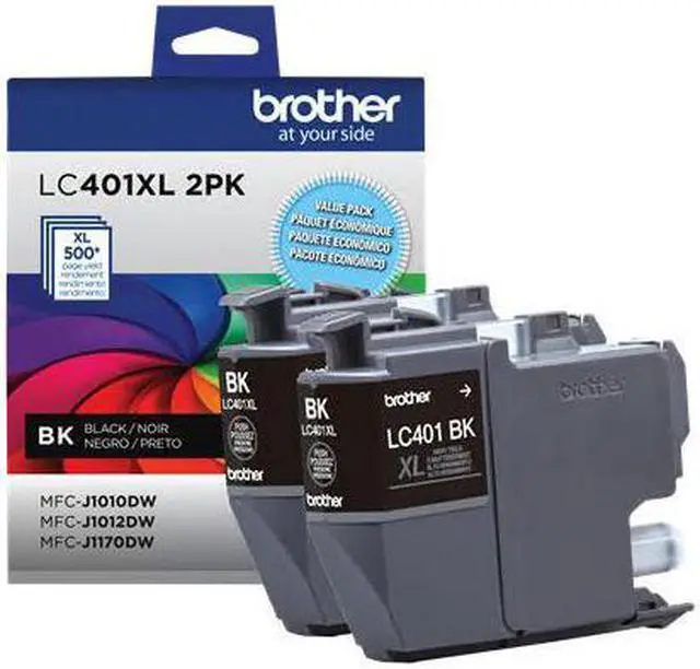 Alt view image 2 of 14 - Brother LC401 Black High Yield Ink Cartridge 2/Pack (LC401XL2PKS)