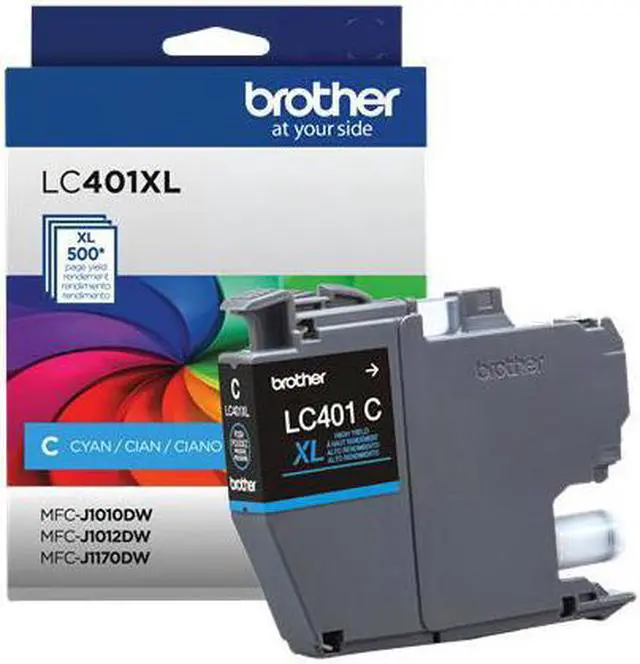 Alt view image 2 of 7 - Brother LC401 Cyan High Yield Ink Cartridge Prints Up to 500 Pages (LC401XLCS)