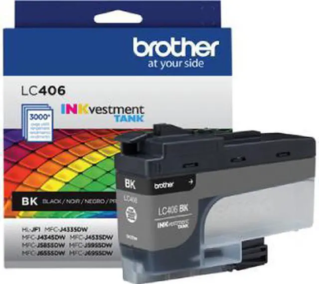 Alt view image 3 of 19 - Brother LC406BKS INKvestment Ink 3000 Page-Yield Black