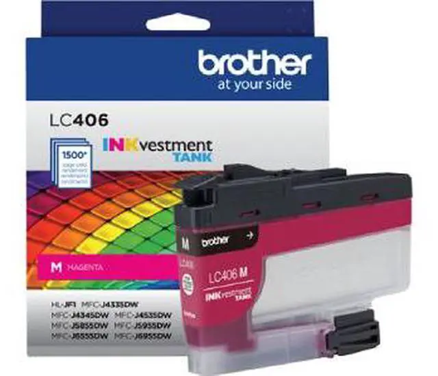 Alt view image 2 of 8 - Brother LC406MS INKvestment Ink 1500 Page-Yield Magenta