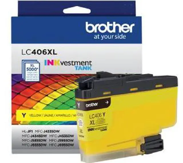 Alt view image 2 of 12 - Brother LC406XLYS INKvestment High-Yield Ink 5000 Page-Yield Yellow