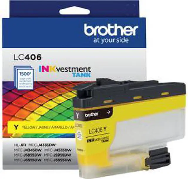 Alt view image 2 of 10 - Brother LC406YS INKvestment Ink 1500 Page-Yield Yellow