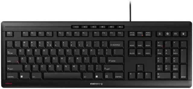 Alt view image 5 of 5 - CHERRY AMERICAS LLC JK-8500EU-2 CORDED-BLACK, 18, ULTRASLIM , US INTL 104 LAYOUT W/ 10 ADDITIONAL HOTKEYS. USB,