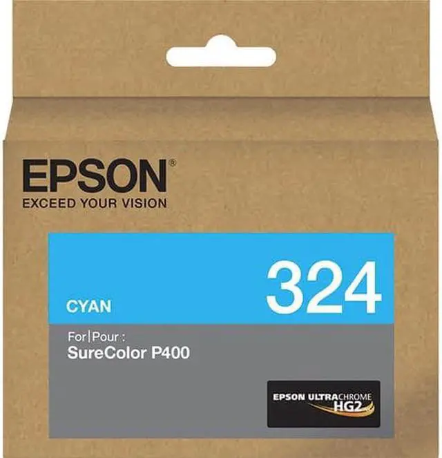 Alt view image 6 of 9 - EPSON PRINT T324220 ULTRACHROME HG2 CYAN INK CARTRIDGE, STANDARD CAPACITY