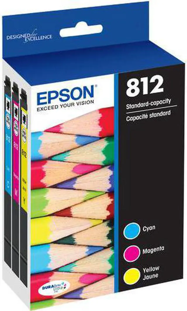 Alt view image 2 of 15 - Epson T812 Cyan Magenta Yellow DuraBrite Ultra Ink T812520S