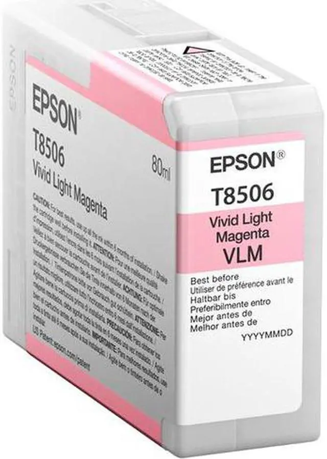 Alt view image 9 of 10 - Epson T850 Vivid Light Magenta Inkjet UltraChrome HD Ink Cartridge #T850600