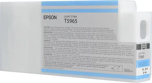 Alt view image 7 of 8 - Epson - T596500 - Epson UltraChrome HDR Light Cyan Ink Cartridge - Inkjet - Light Cyan