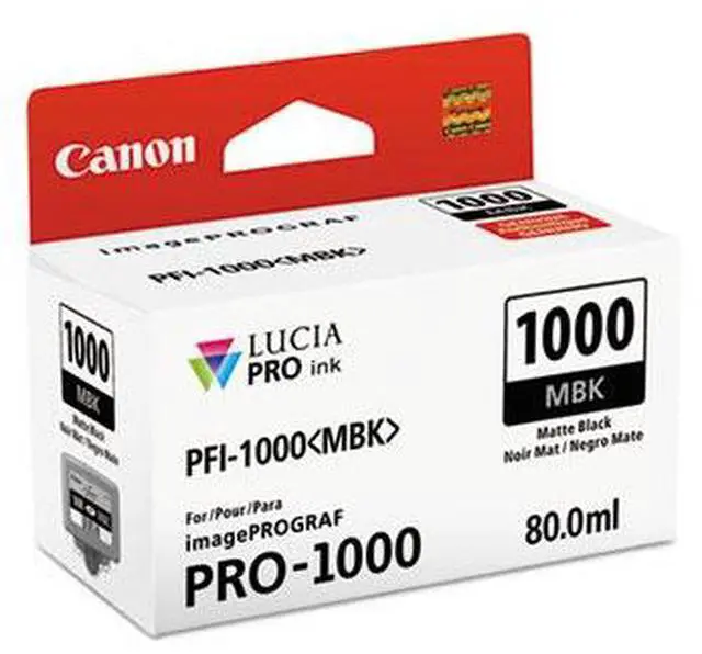 Alt view image 3 of 7 - Canon PFI-1000 MBK Matte Black LUCIA PRO ink for imagePROGRAF PRO-1000 #0545C002