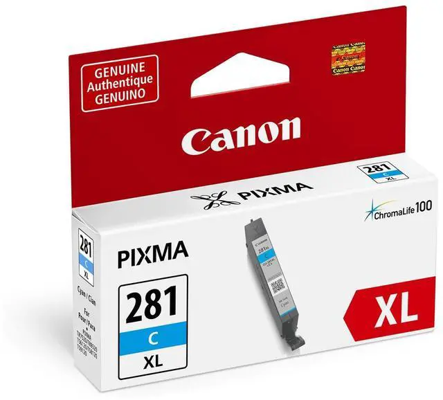 Alt view image 12 of 14 - Canon CLI-281XL Original Ink Cartridge - Cyan - Inkjet - 1 Each