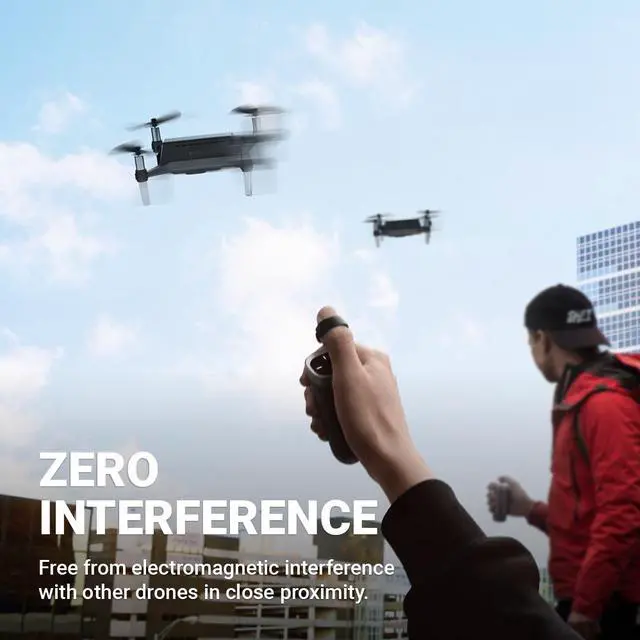 Alt view image 7 of 8 - SHIFT RED Drone HI-LITE PKG - Easy & Free Flight with 3D-Sensing Controller, Autonomous Follow me, Stable Hovering, FHD Camera for Kid & Adult, One-Click sharing to social media, 4 LV speed
