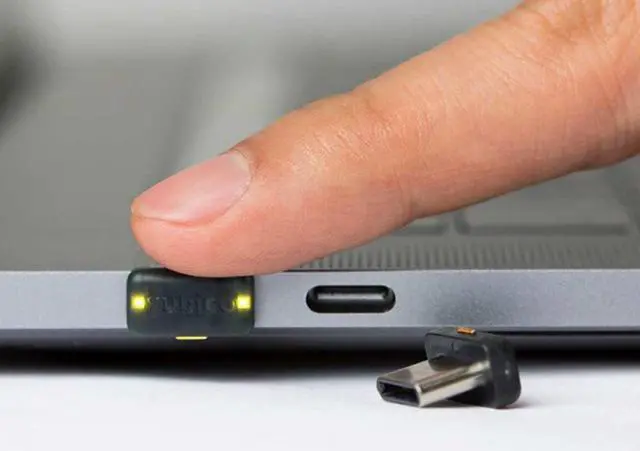Alt view image 3 of 14 - Yubico YubiKey 5C Nano - Two factor authentication security key -  USB-C