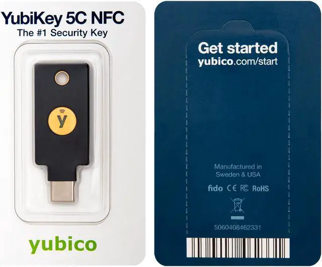 Alt view image 5 of 14 - Yubico YubiKey 5C NFC - Two factor authentication security key -  USB-C / NFC