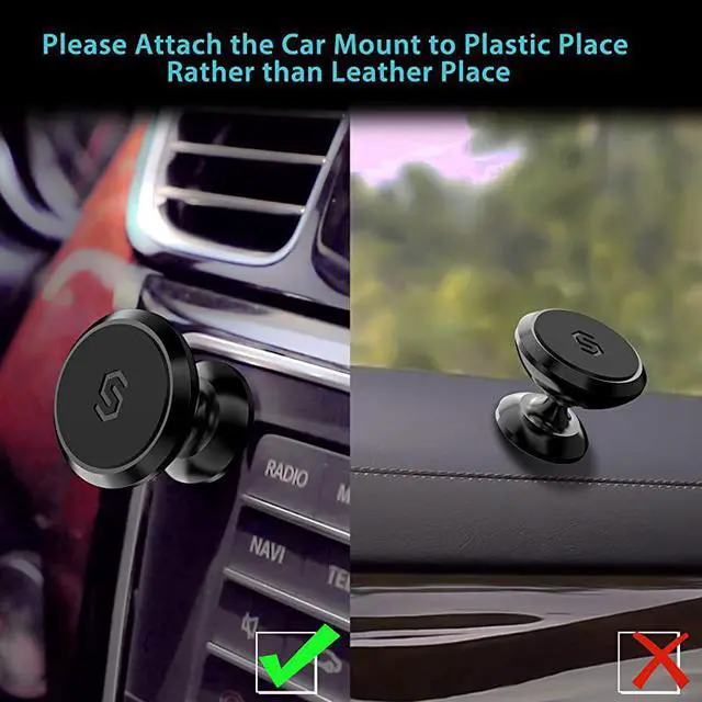 Alt view image 5 of 7 - Magnetic Phone Car Mount  Universal Car Phone Holder for Dashboard Cell Phone Car Kits 360° Adjustable Magnet Cell Phone Mount Compatible with iPhone Samsung LG GPS Mini Tablet and More