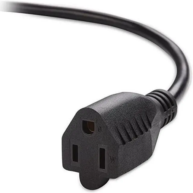 Alt view image 4 of 5 - 2Pack 16 AWG Heavy Duty AC Power Extension Cord Power Extension in 3 Feet NEMA 515P to NEMA 515R