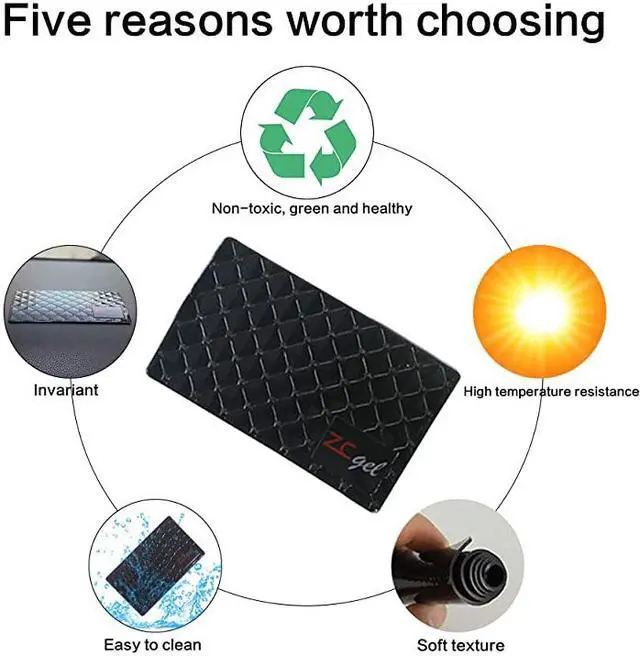 Alt view image 7 of 7 - Sticky Dash Pad (4 Pack), Removable and Traceless Car Dashboard Mat with Heat Resistant, Sticky Non-Slip Dashboard Gel Pad for Cell Phone, Sunglasses, Keys, Coins and More