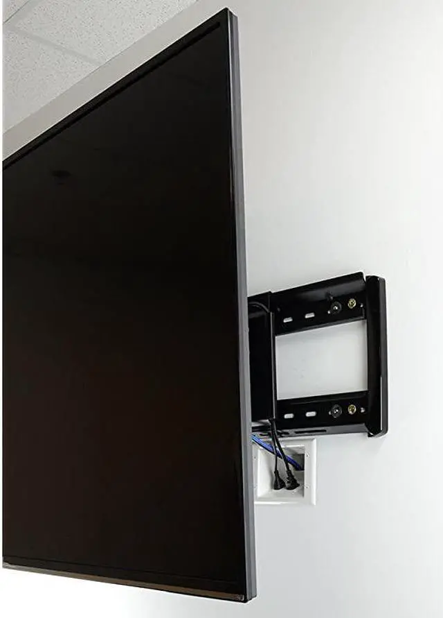 Alt view image 7 of 7 - Electronics 508823WHKIT Flat Panel TV Cable Organizer Kit with Duplex Surge Power Solution