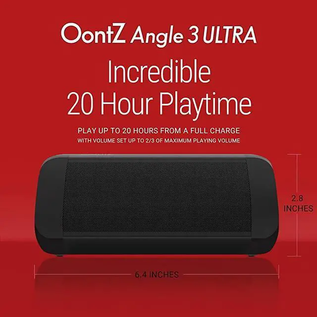 Alt view image 4 of 5 - OontZ Angle 3 Ultra 4th Gen Bluetooth 50 Speaker Updated Two Speaker Edition 14 Watts HiQuality Sound Bass 100 Ft Wireless Range IPX7 Bluetooth Speakers by  Black