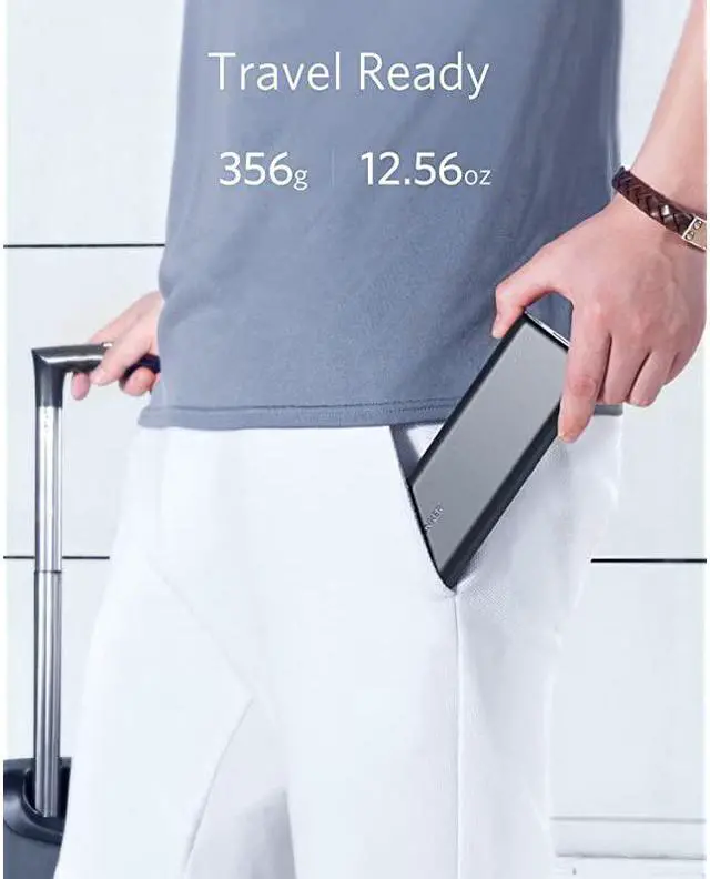 Alt view image 5 of 6 - Portable Charger  PowerCore 20100mAh Ultra High Capacity Power Bank with 48A Output and PowerIQ Technology External Battery Pack for iPhone iPad amp Samsung Galaxy amp More Black