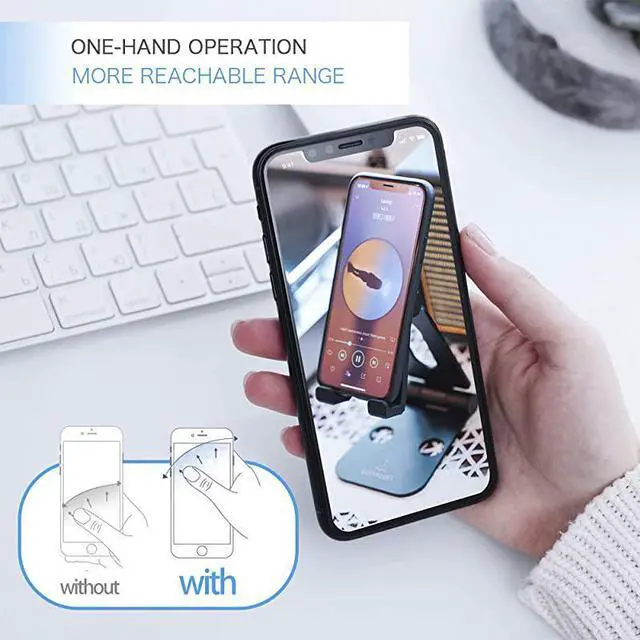Alt view image 2 of 7 - Phone Ring Holder,  Finger Ring Stand : Universal Cell Phone Cradle Kickstand Compatible with iPhone Xs Max XR X 8 7 6 6s Plus 5s, Galaxy S8 S7 S6, All Android Smartphone - Rose Gold