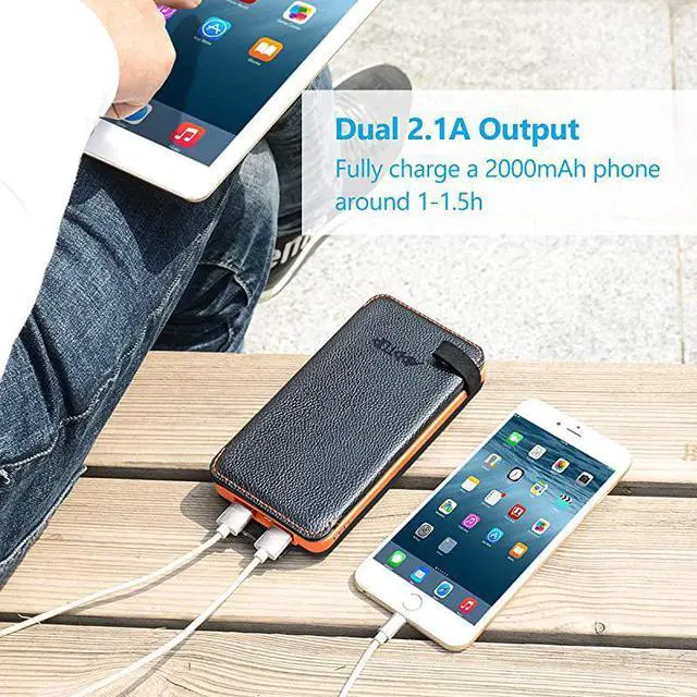 Alt view image 4 of 7 - Solar Charger 25000mAh Portable Solar Power Bank with Dual 21A Outputs Outdoor External Battery Pack Compatible Most Smart Phones Tablets and More