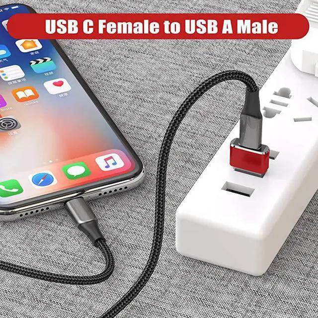 Alt view image 3 of 7 - C Female to Male Adapter 2-Pack,Type A Charger Plug Adapter for iPhone 11 12 Pro Max,Airpods 3,Mini-Led M1 iPad 11 12.9 2021 5th 6th Generation,Samsung Galaxy Note 20 S20 Plus Ultra,A71 A72 5G