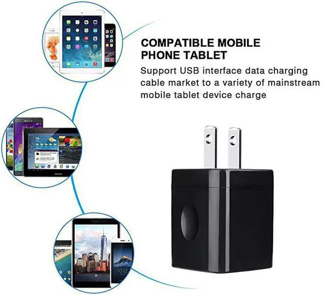 Alt view image 4 of 7 - USB Wall Charger Charging Block  3Pack Dual Port 21A Wall Charger Brick Base Charging Cube Plug Phone Charger Box Compatible iPhone XS MaxXRX8766s iPad Samsung Galaxy S9 S8 S7 S6 LG