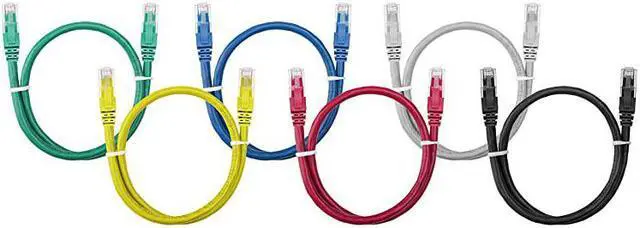 Alt view image 4 of 7 - Ethernet Cable 15 Feet LAN UTP 18 inch Cat 6 RJ45 Network Patch Internet Cable 6 Pack 15 ft