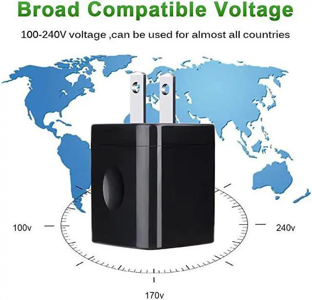 Alt view image 6 of 7 - USB Wall Plug  21A Dual Port USB Power Block 5 Pack Portable Quick Charger Cubes Compatible iPhone 76 plus8x Samsung Galaxy S9S10eS9S8 PlusS6 LG G8G7V35V40 ThinQ Moto G7 plus
