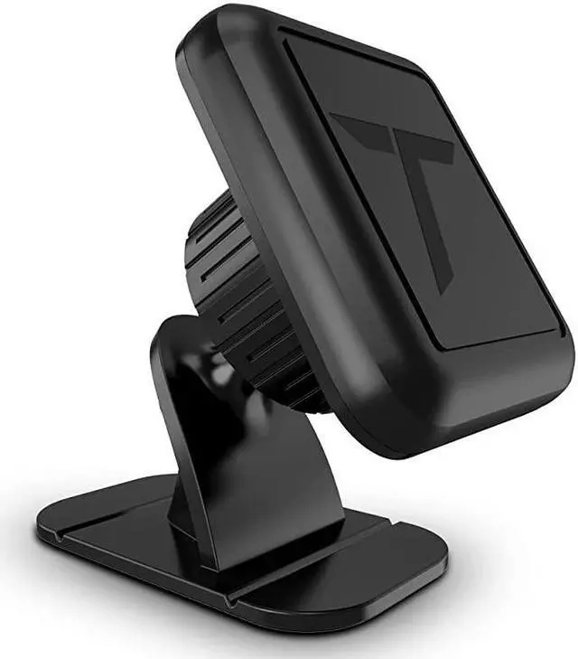 Main image of Magnetic Dash Car Mount Phone Holder Desk Stand Compatible with iPhone Samsung Huawei Nokia LG Moto Smartphone Stickon Dashboard 3MAdhesive Bendable Base and Metal Plate Included