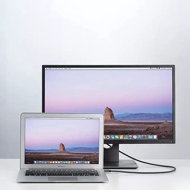 Alt view image 7 of 7 - Mini DisplayPort to DisplayPort(Mini DP to DP) Cable, 6.6 Feet,4K@60Hz / 2K@144Hz,  DisplayPort to Mini DisplayPort(Thunderbolt Compatible) Cable - Grey