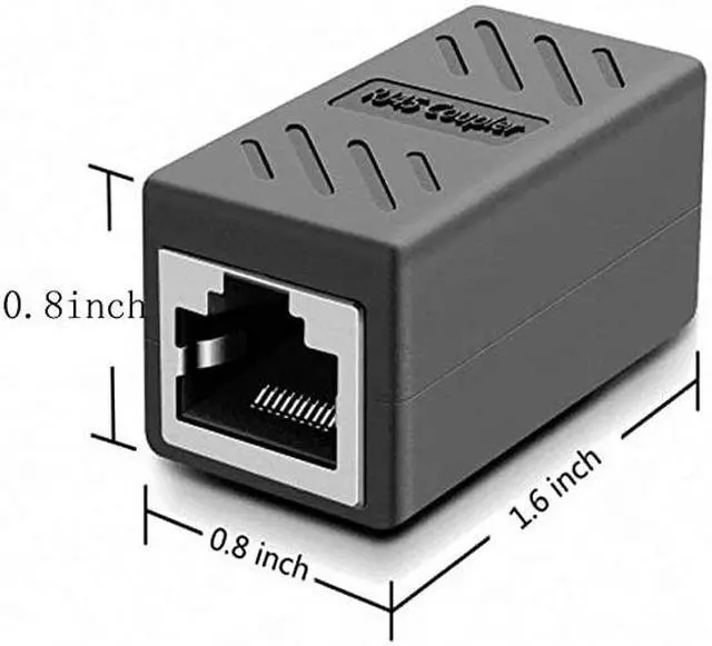Alt view image 4 of 5 - Cable Coupler, RJ45 Adapter - Shielded in-Line Coupler for Cat7/Cat6/Cat5e/cat5 Ethernet Cable Extender Connector - Ethernet Cable Connectors Female to Female(Gray-5 Pack)