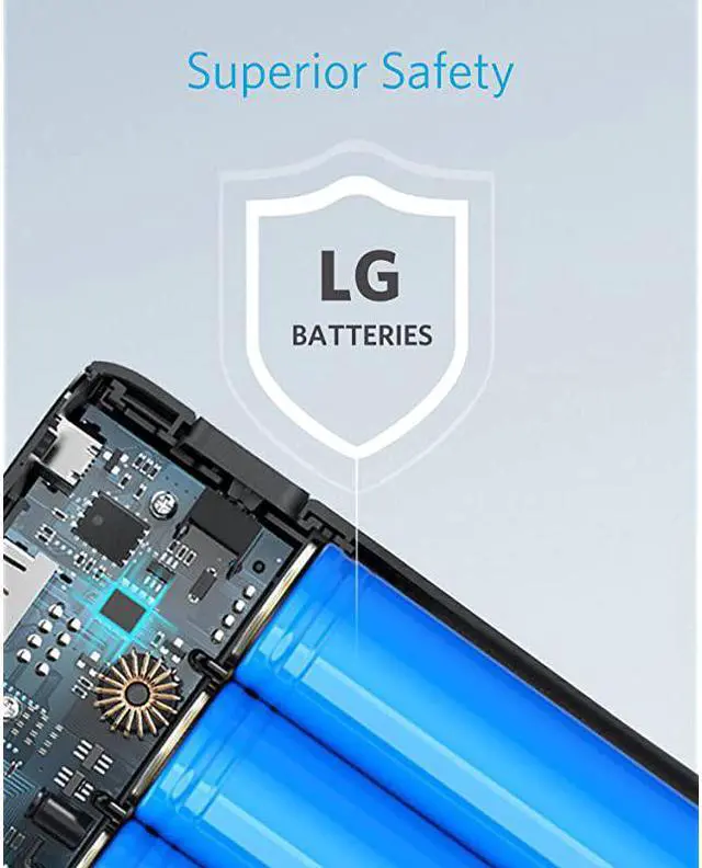 Alt view image 6 of 6 - Portable Charger  PowerCore 20100mAh Ultra High Capacity Power Bank with 48A Output and PowerIQ Technology External Battery Pack for iPhone iPad amp Samsung Galaxy amp More Black