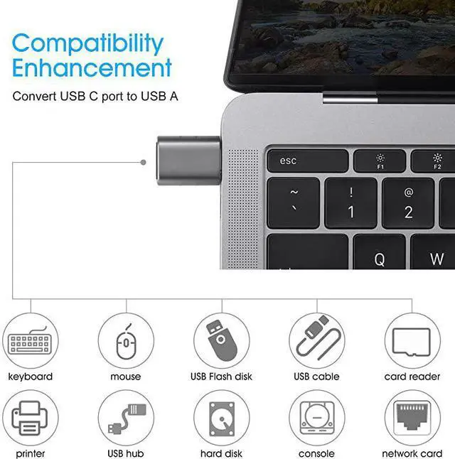 Alt view image 2 of 7 - C to Adapter Pack of 2 C Male to 3 Female Adapter Compatible with iMac 2021 iPad Pro 2021 MacBook Pro 2020 MacBook Air 2020 Dell XPS and Other Type C or Thunderbolt 3 Devices Space Grey