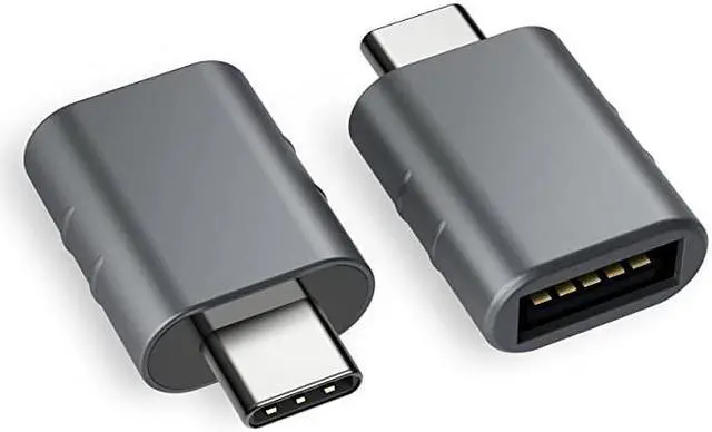 Main image of C to Adapter Pack of 2 C Male to 3 Female Adapter Compatible with iMac 2021 iPad Pro 2021 MacBook Pro 2020 MacBook Air 2020 Dell XPS and Other Type C or Thunderbolt 3 Devices Space Grey