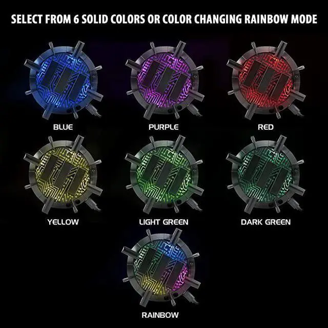 Alt view image 3 of 6 - Pro Gaming Mouse Bungee Cable Holder with 4 Port USB Hub 7 LED Color Modes with RGB Lighting Wire amp Cord Management Support for Improved Accuracy Stabilized Design for Esports