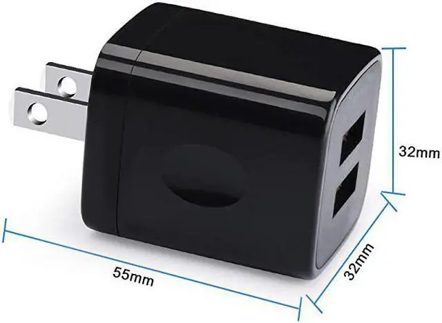 Alt view image 5 of 7 - USB Wall Charger Charging Block  3Pack Dual Port 21A Wall Charger Brick Base Charging Cube Plug Phone Charger Box Compatible iPhone XS MaxXRX8766s iPad Samsung Galaxy S9 S8 S7 S6 LG