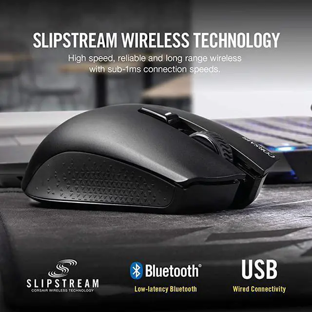 Alt view image 3 of 7 - Harpoon RGB Wireless Wireless Rechargeable Gaming Mouse with SLIPSTREAM Technology 10000 DPI Optical Sensor