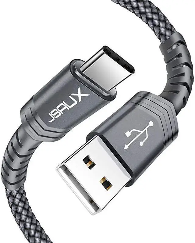 Main image of USB Type C Cable 3A Fast Charging 2Pack 66ft  USBA to USBC Charge Braided Cord Compatible with Samsung Galaxy S10 S9 S8 S20 Plus A51 A11Note 10 9 8 PS5 Controller USB C ChargerGrey