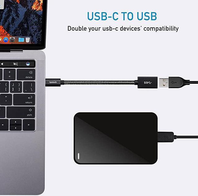 Syntech USB C to USB Adapter Pack of 2,USB C to USB3.0 Female Adapter  Compatible with iPhone 15 MacBook Pro Air, other Type C or Thunderbolt  Devices